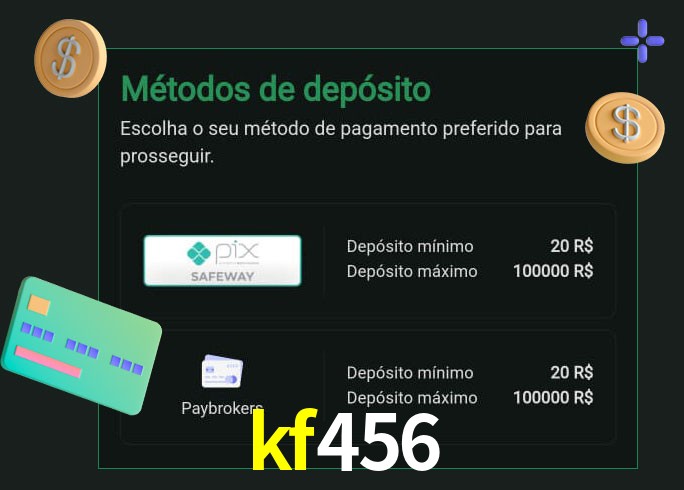 O cassino kf456 oferece uma grande variedade de métodos de pagamento